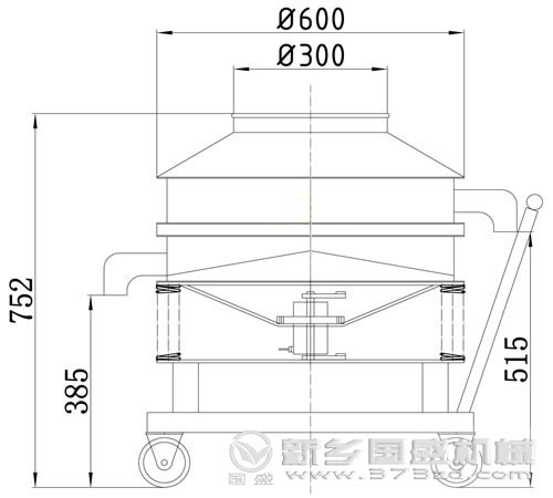 圓形高頻篩結構圖